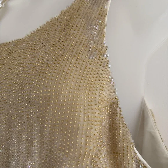 Sachin + Babi Noir Dress Womens 10 Black Gold Sequin Beaded Cutout Maxi Gown Sachin + Babi Noir Dress Womens 10 Black Gold Sequin Beaded Cutout Maxi Gown